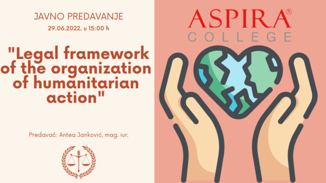 Legal framework of the organization of humanitarian action